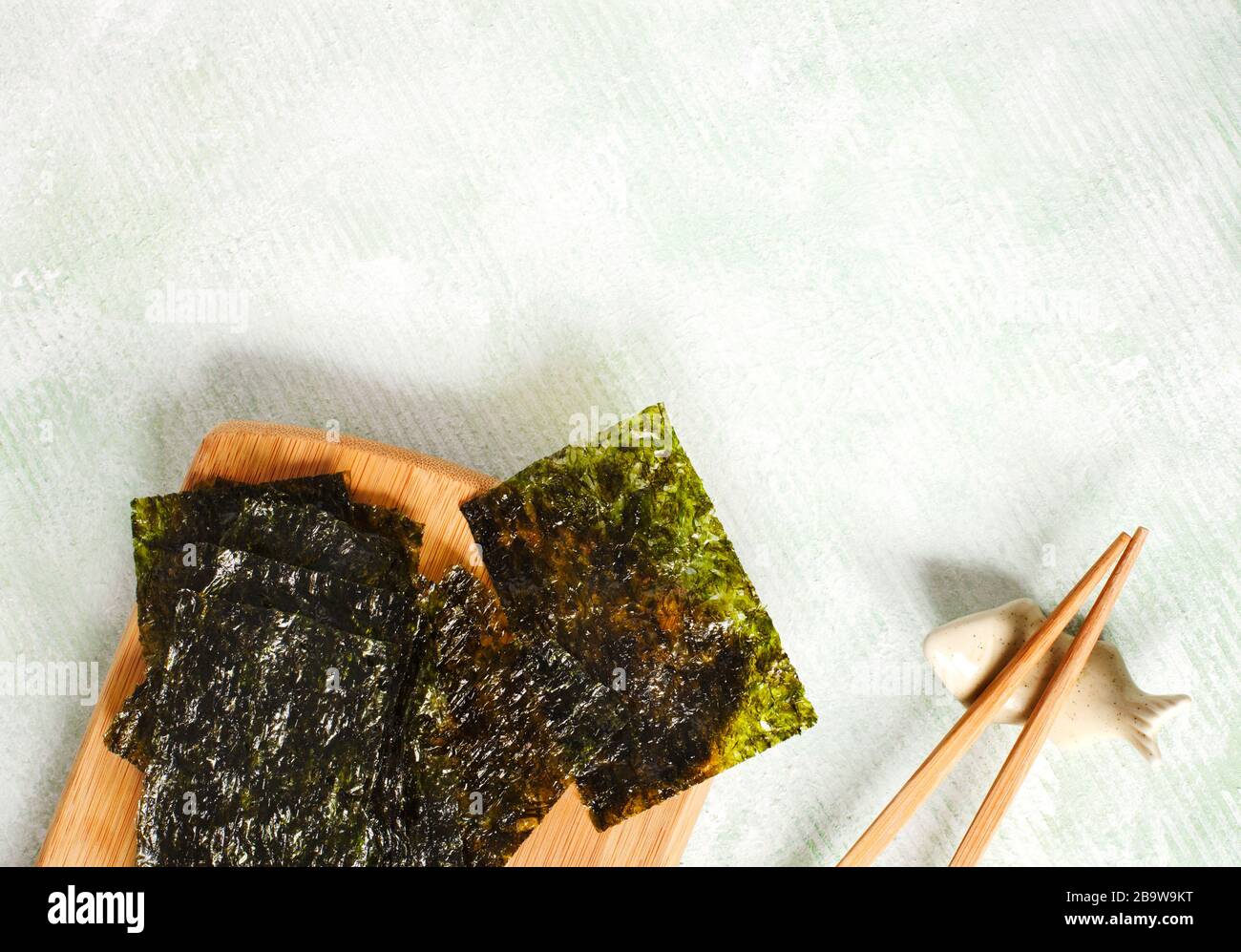 Japanese or korean roasted seaweed snack. Roasted Dried Seaweed