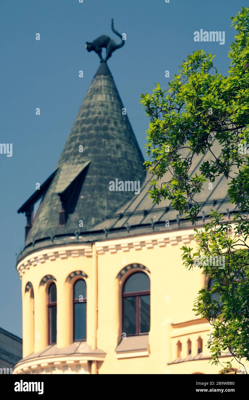 Mural Riga Cat The black cat of riga hi-res stock photography and images - Alamy