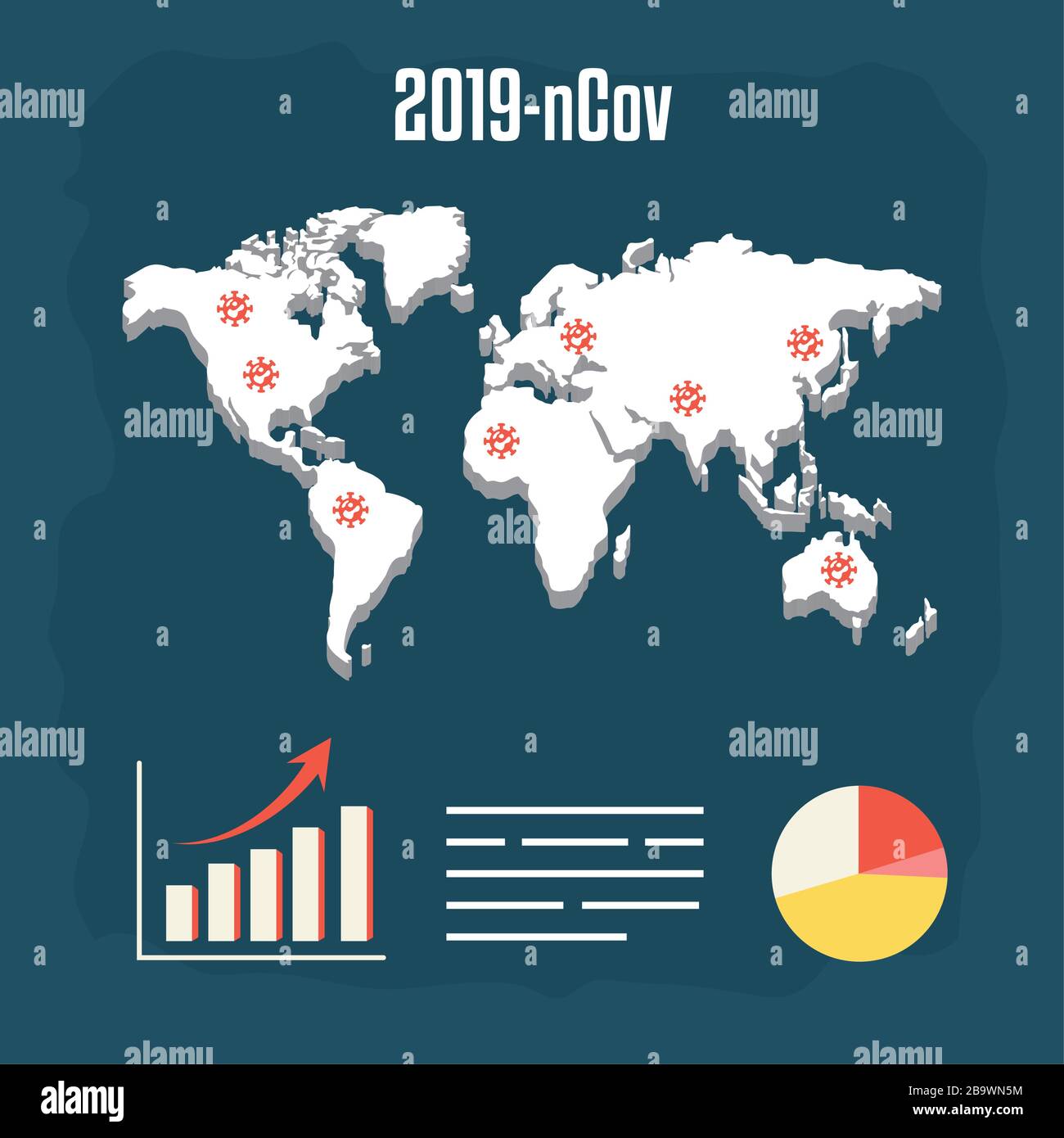covid19 pandemic statistics with earth planet Stock Vector Image & Art ...