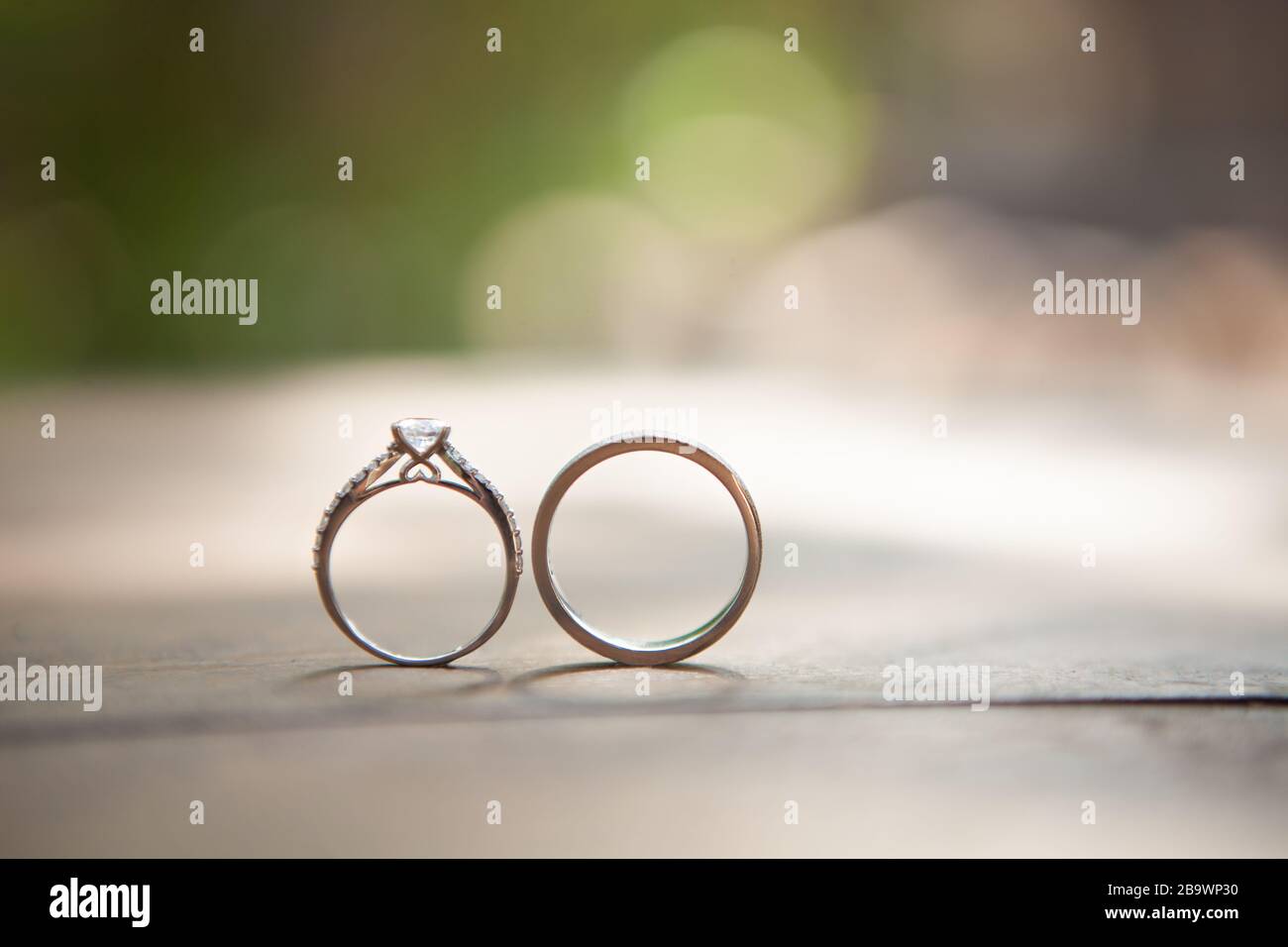 A pair of wedding ring Stock Photo