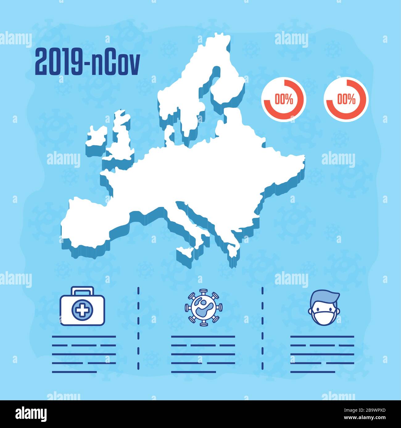 covid19 pandemic statistics with europa map Stock Vector Image & Art ...