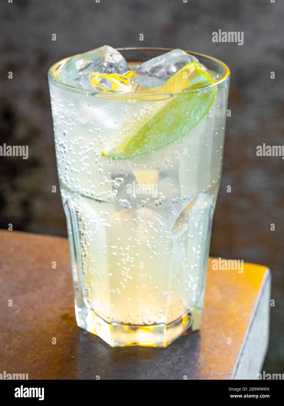 Gin and tonic in trendy bar. Stock Photo