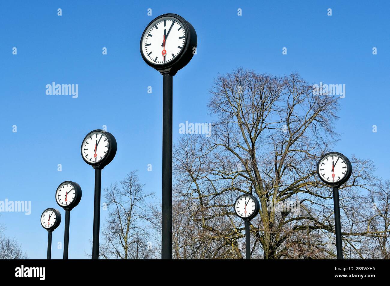 Controversial weekend time change clock installation zeitfeld by klaus rinke at the northern 