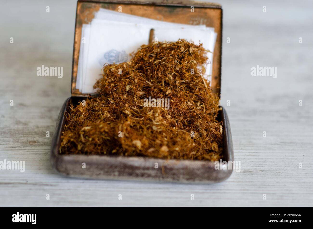 cigarette paper case Tobacco Case, Tobacco, Cigarette Paper Stock Photo