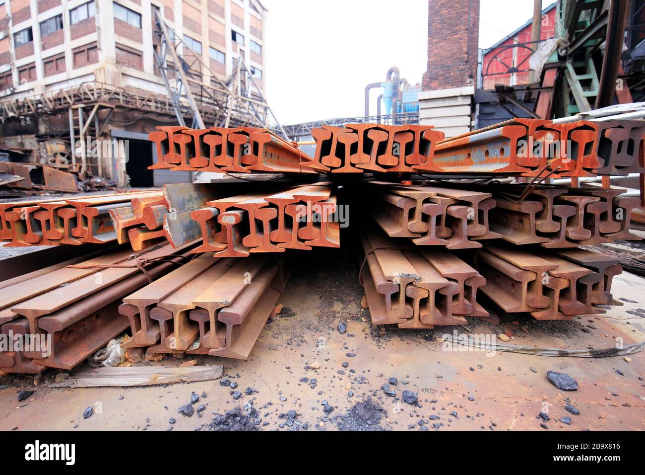 I-steel is at the construction site Stock Photo - Alamy