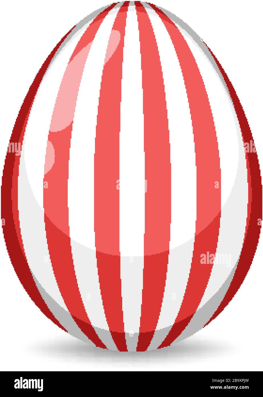 Easter theme with decorated egg in colorful patterns illustration Stock Vector