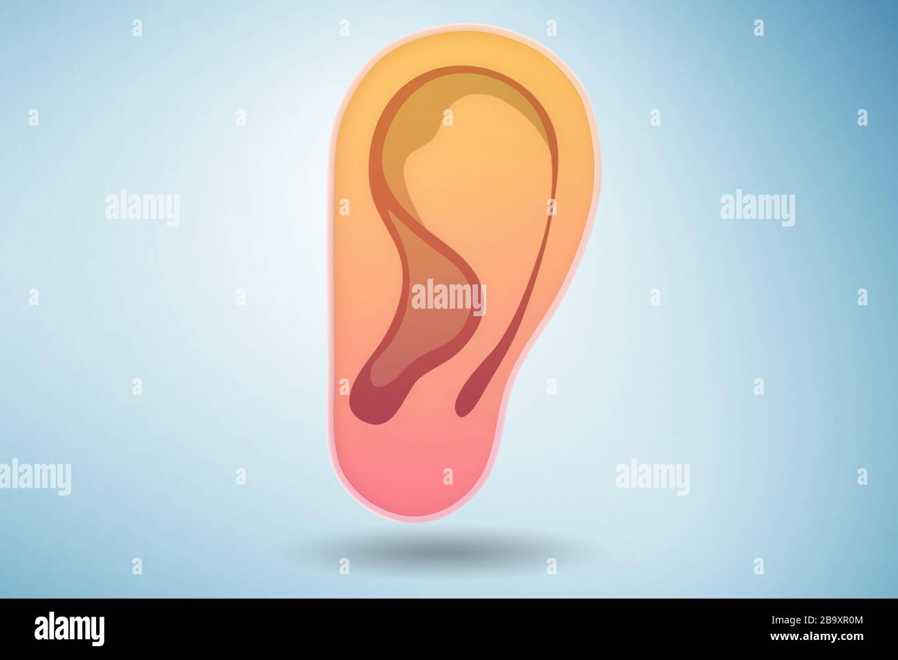 The human ear in the medical concept - 3d rendering Stock Photo - Alamy