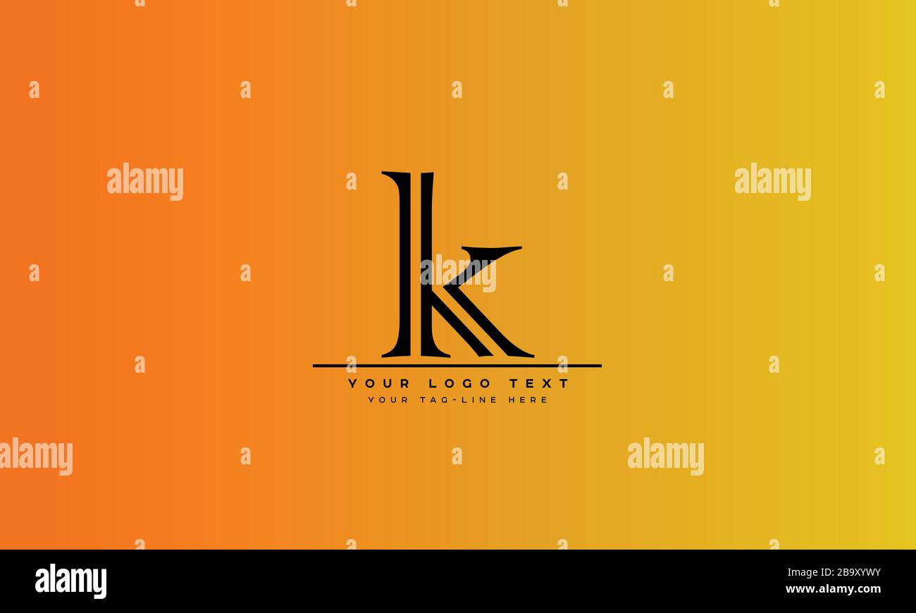 Abstract Letter K, KK Alphabet Logo Design Stock Vector Image & Art - Alamy