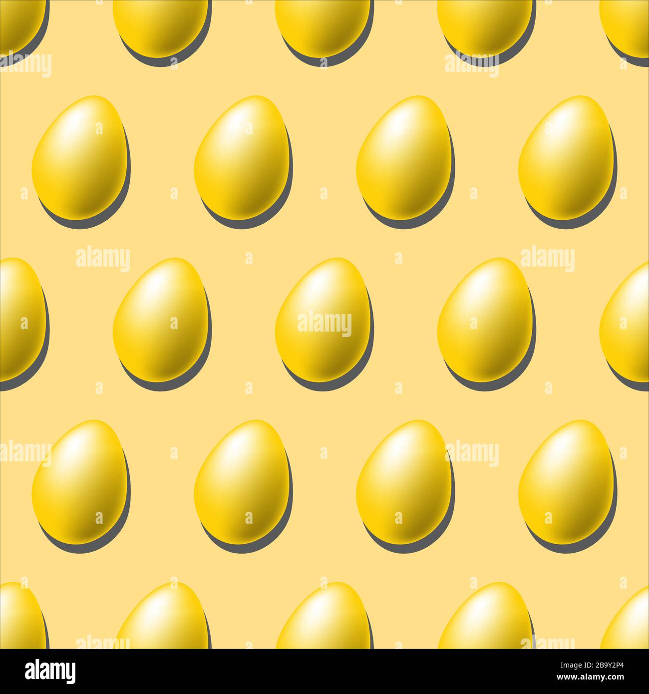 Multi-colored Easter eggs with hard shadows on a blue background Stock Vector