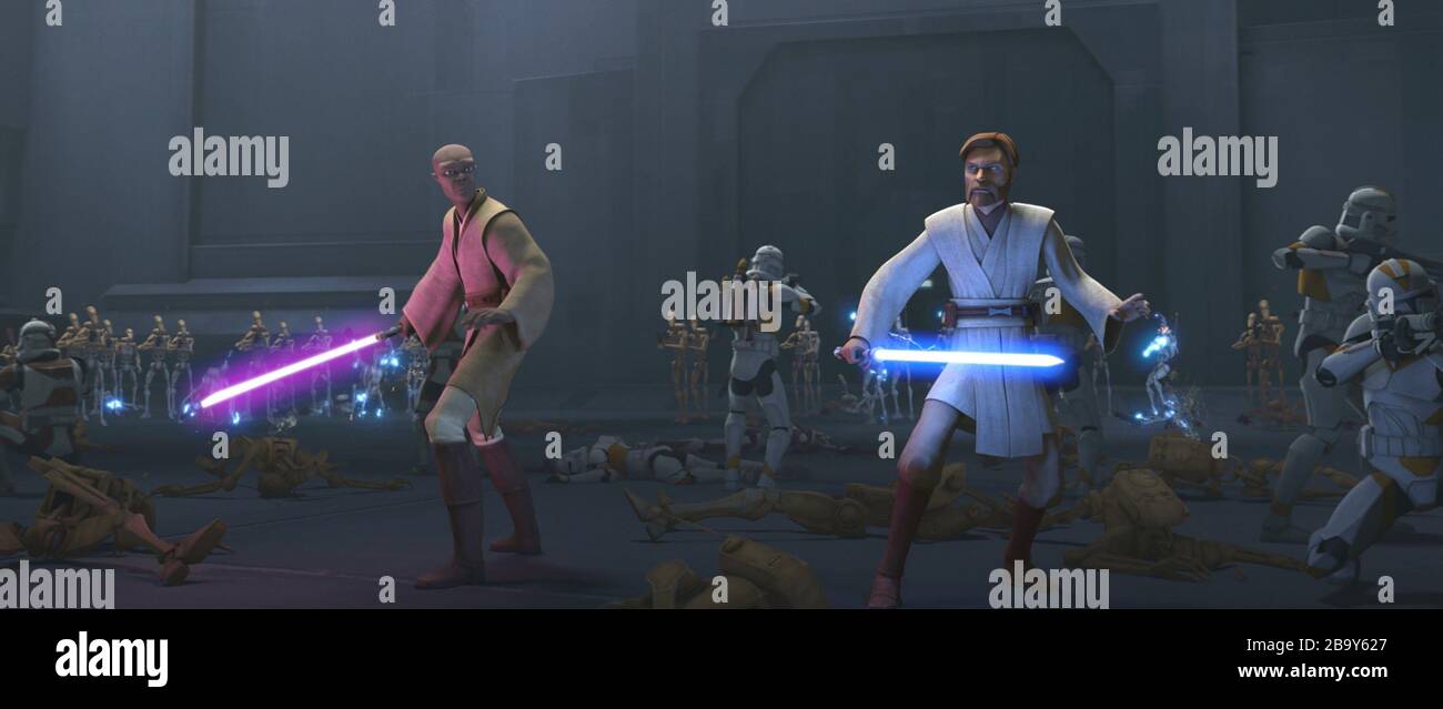 STAR WARS THE CLONE WARS, from left Jedi Mace Windu (voice Terrence