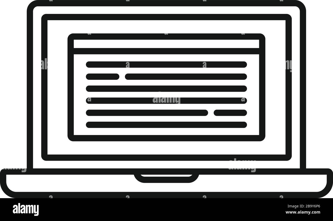 Mail editor icon. Outline mail editor vector icon for web design isolated on white background Stock Vector