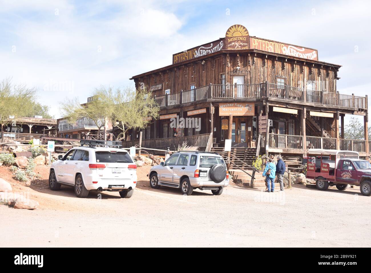 Apache Junction, Arizona 85119. U.S.A. March 3, 2018. Goldfield ghost town replica goldmine tour