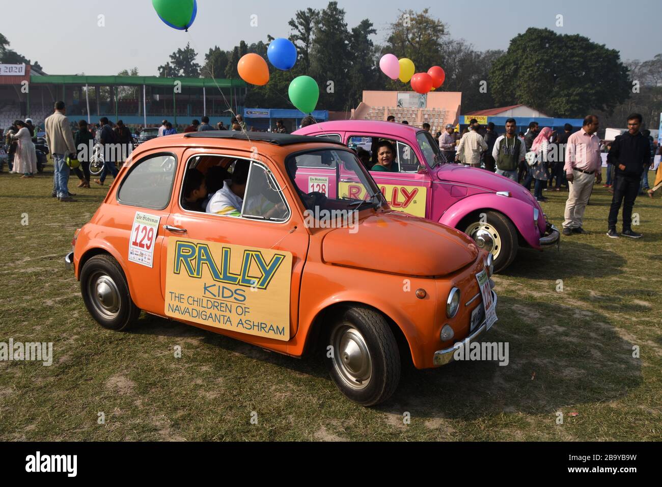 1972 Fiat 500 car with 8 hp engine. India WMB 0104. Stock Photo