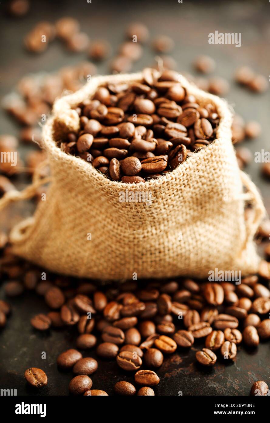 Coffee Beans in a Bag Stock Photo Alamy