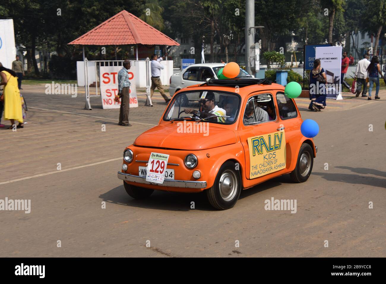 1972 Fiat 500 car with 8 hp engine. India WMB 0104. Stock Photo