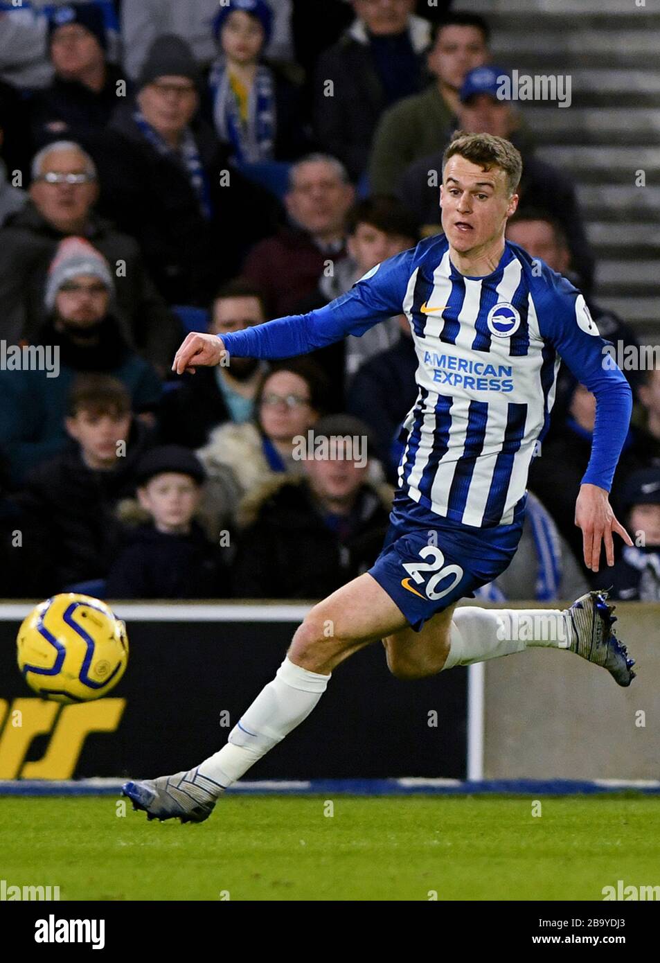 Solly March of Brighton and Hove Albion - Brighton & Hove Albion v Watford, Premier League, Amex Stadium, Brighton, UK - 8th February 2020 Editorial Use Only - DataCo restrictions apply Stock Photo