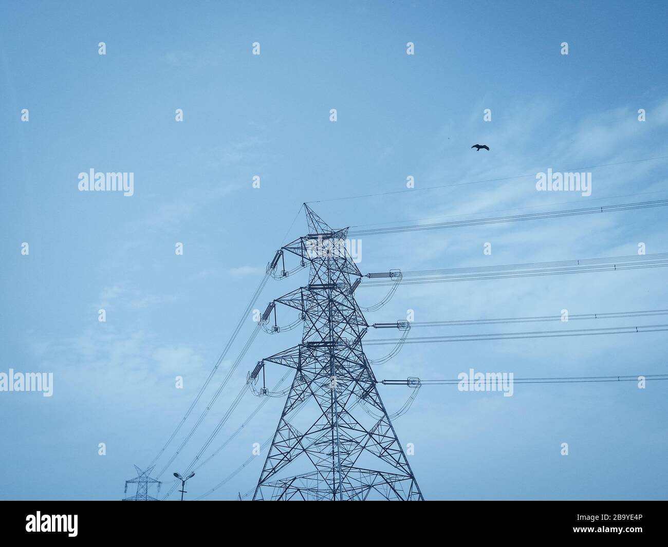 A picture of electric tower Stock Photo