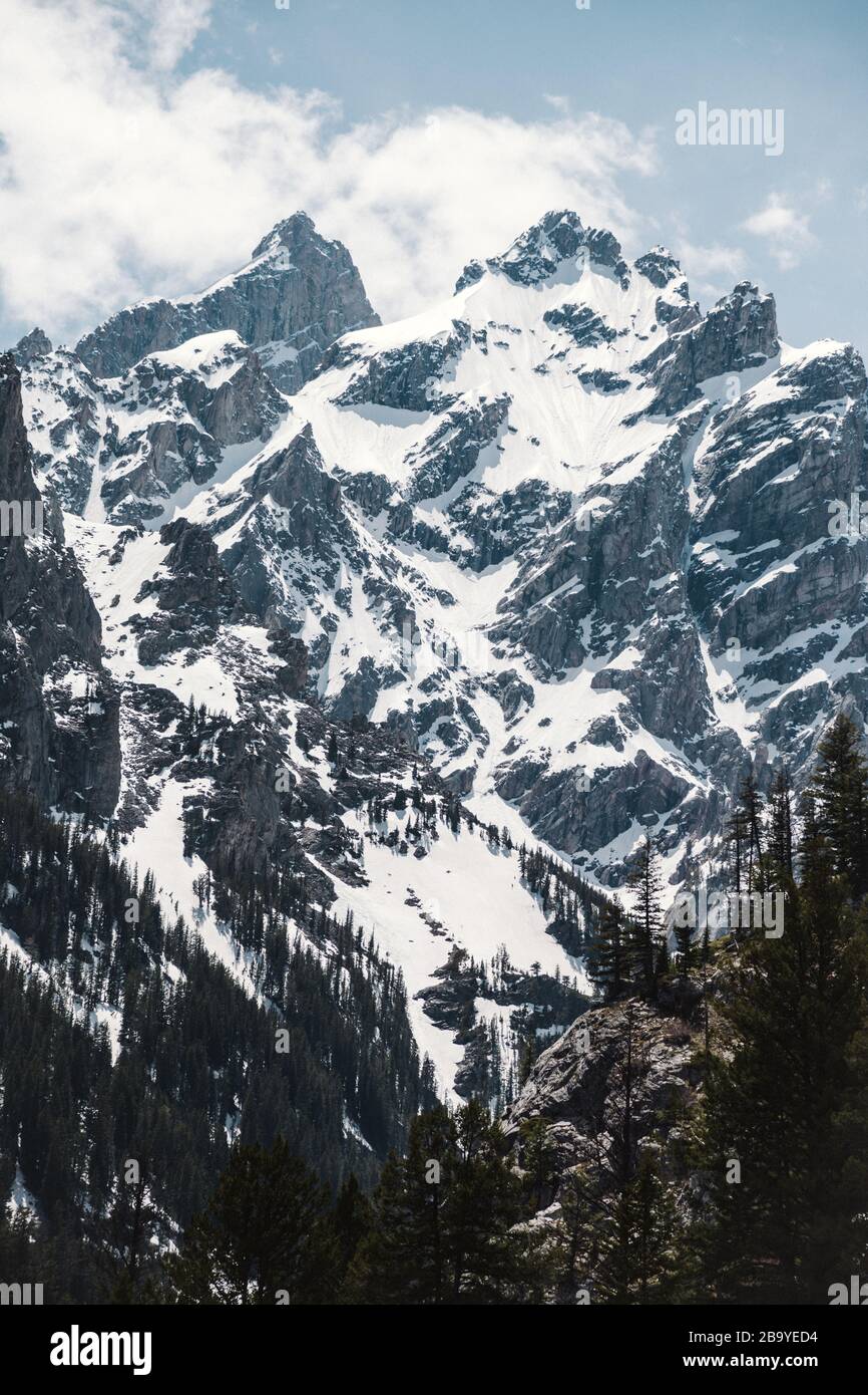 Grand Teton National Park in June of 2019. Stock Photo