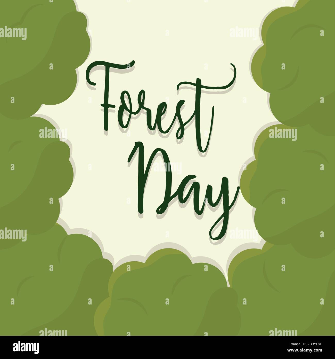 Forest day illustration Stock Vector