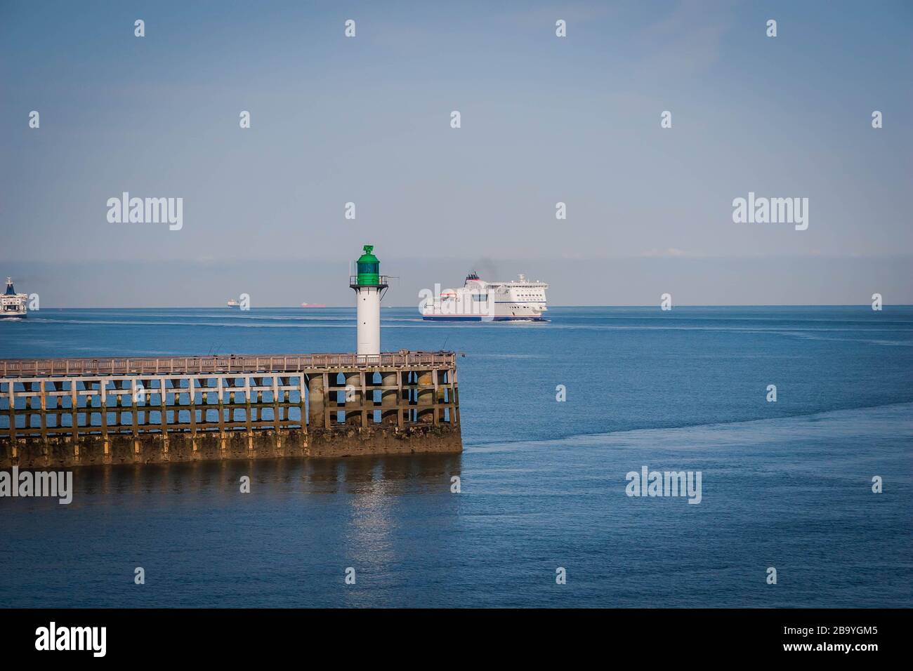 Calais Port And The Car Ferry Terminal High Resolution Stock