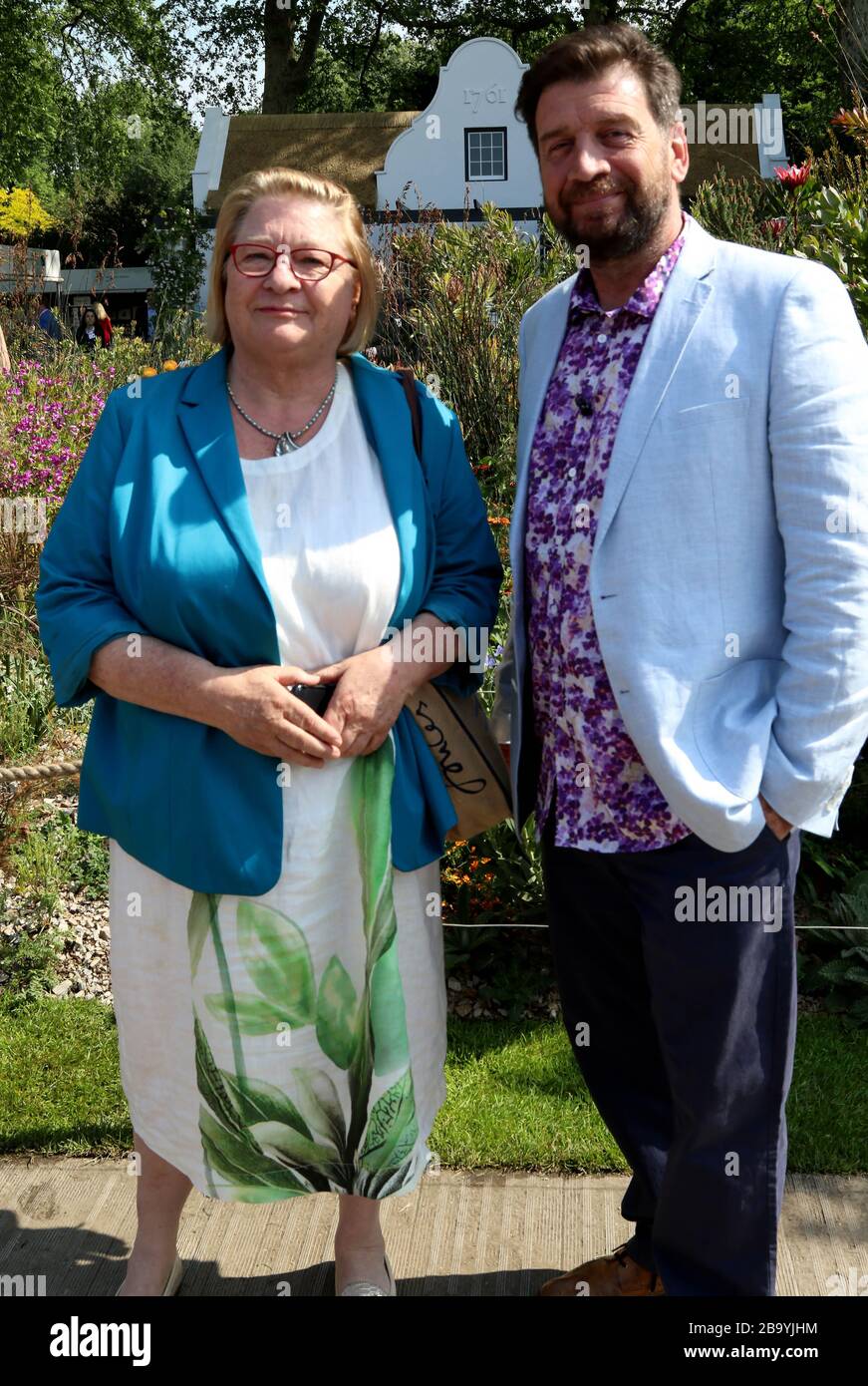 May 21, 2018 - London, England, UK - RHS Chelsea Flower Show Press Day Photo Shows: Rosemary Shrager and Nick Knowles Stock Photo