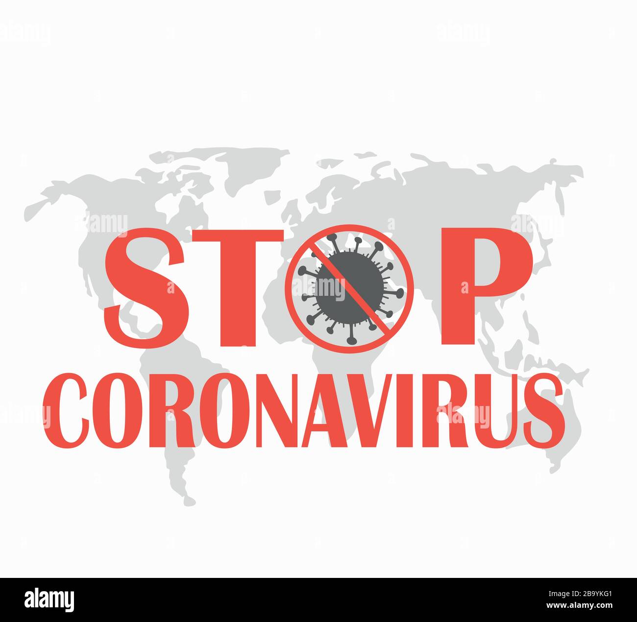 Stop Covid-19 - The Worldwide Coronavirus Pandemic. Stock Vector