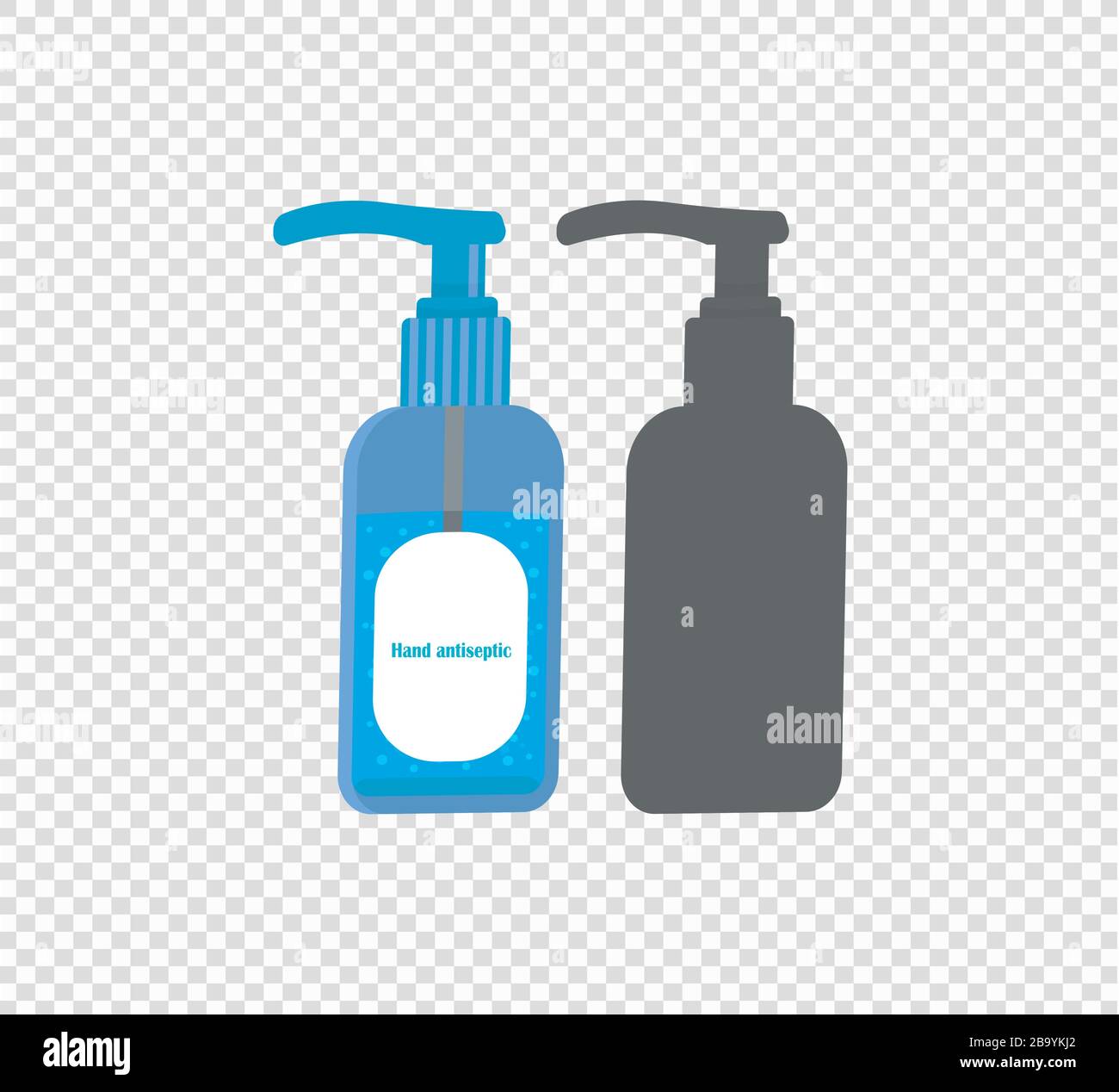 Jar with dispenser actiseptic, sanitizer and silhouette vector jars with dispenser Stock Vector