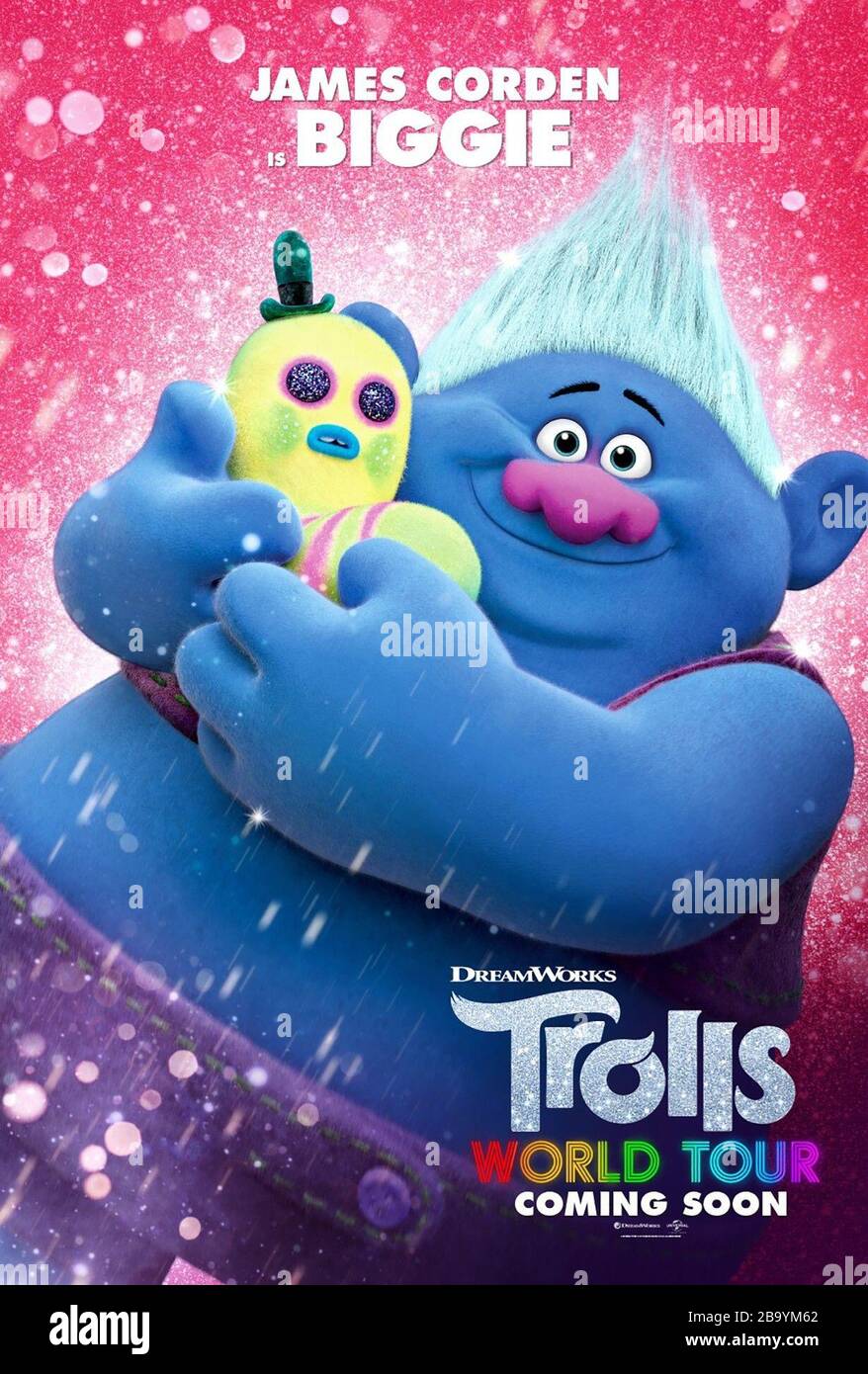 TROLLS WORLD TOUR, US character poster, Biggie (voice: James Corden), 2020. © Universal Pictures / Courtesy Everett Collection Stock Photo