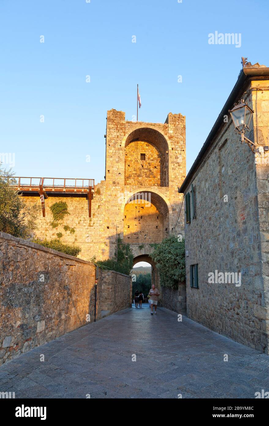 O Romea Porta Franca o Romea gate, Monteriggioni, Tuscany, Italy, Europe Stock ...