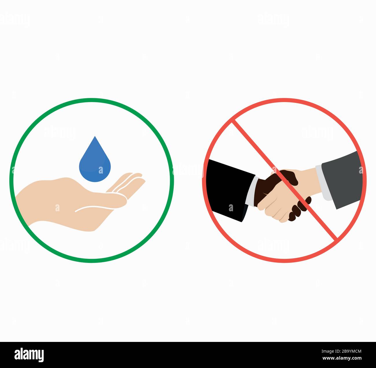 Vector Set Icons - Virus Prevention Stock Vector