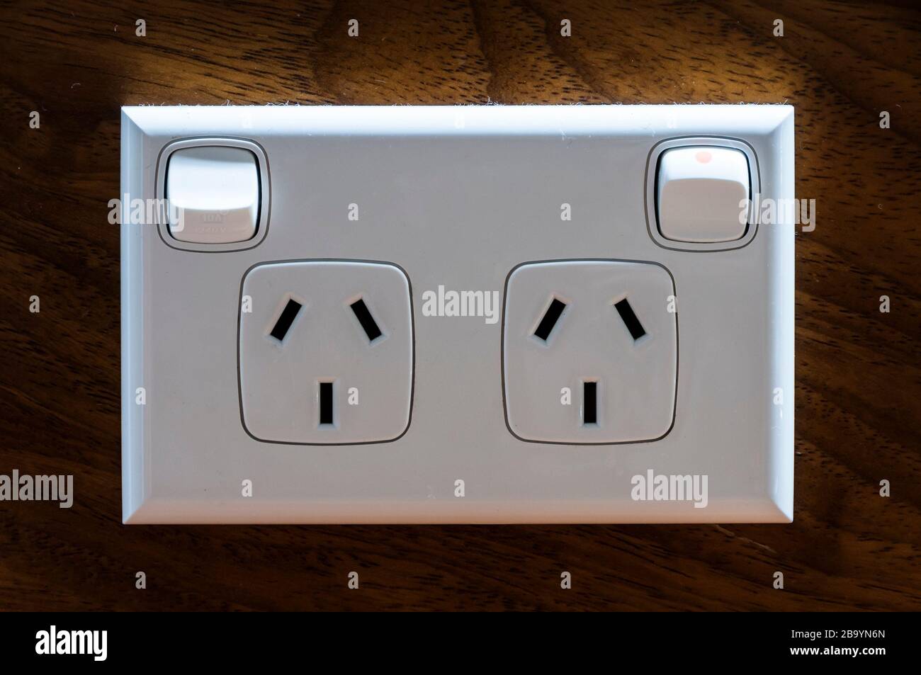 Electric outlet, Silky Oaks Lodge, Mossman, Queensland, Australia Stock