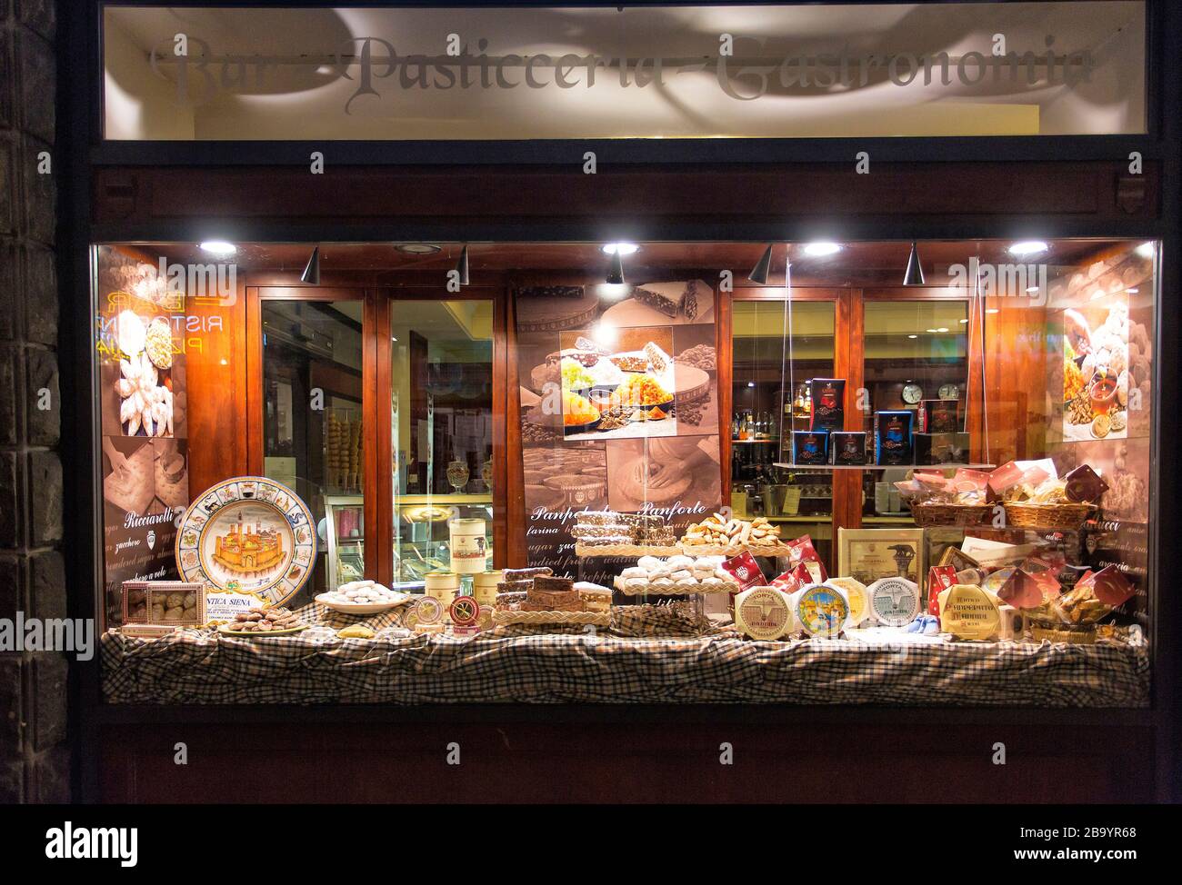 Traditional pastry shop, Siena,T uscany, Italy, Europe Stock Photo