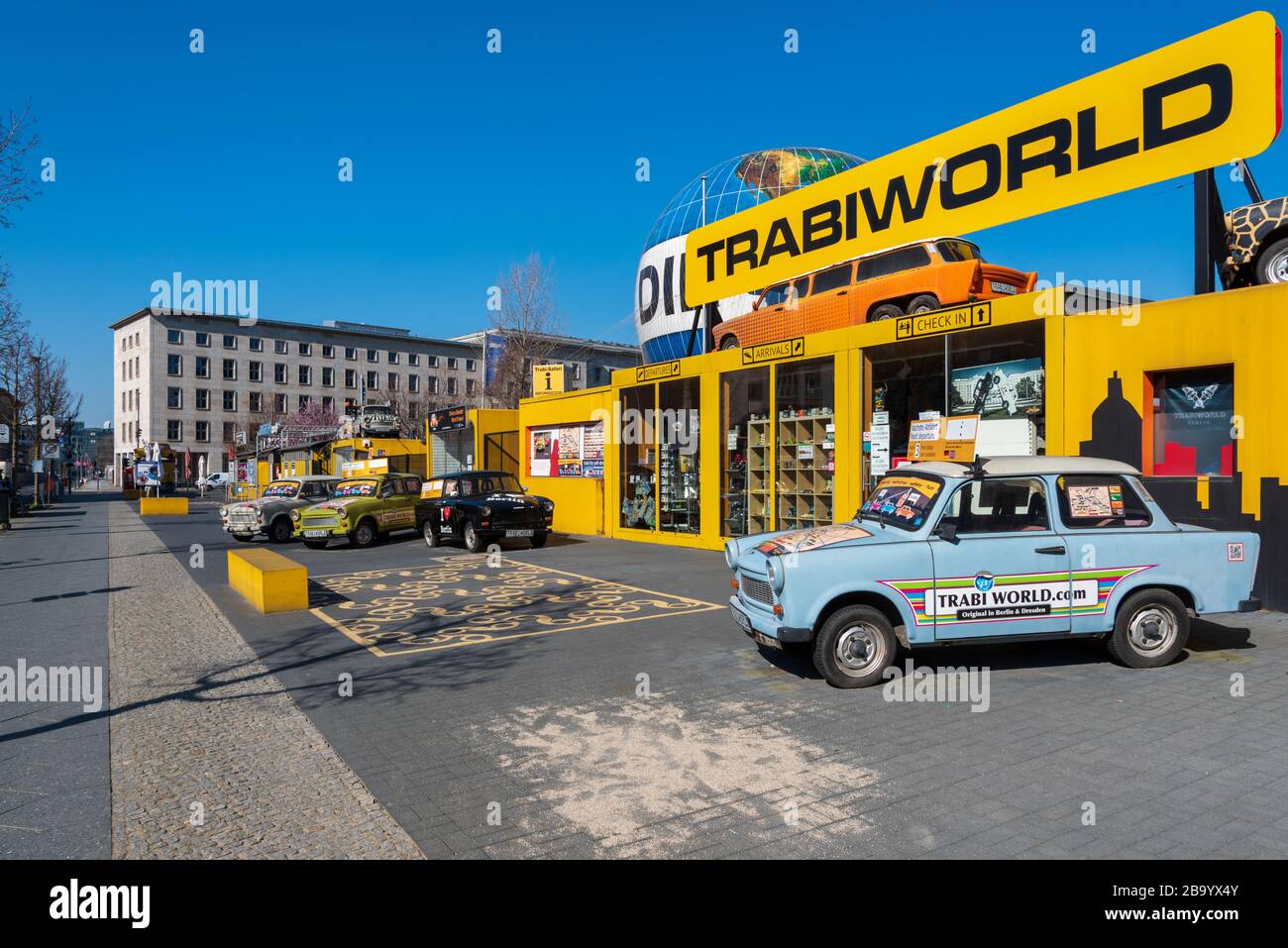 'Trabiworld' Trabant car hire tourist attraction in Berlin closed during  coronavirus lockdown Stock Photo