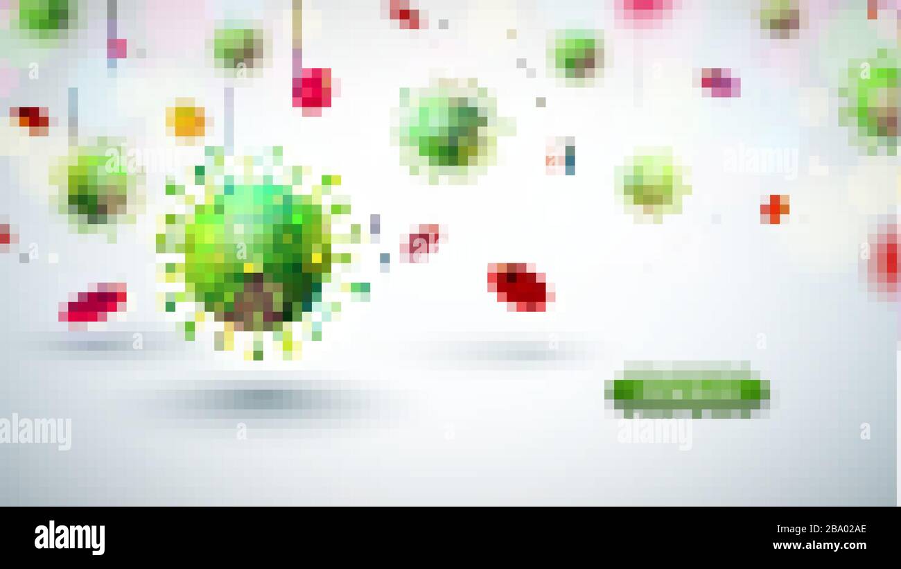 Microscopic view blood cells virus Stock Vector Images - Alamy