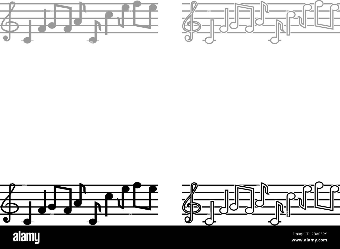 Note fret Notes icon outline set black grey color vector illustration ...
