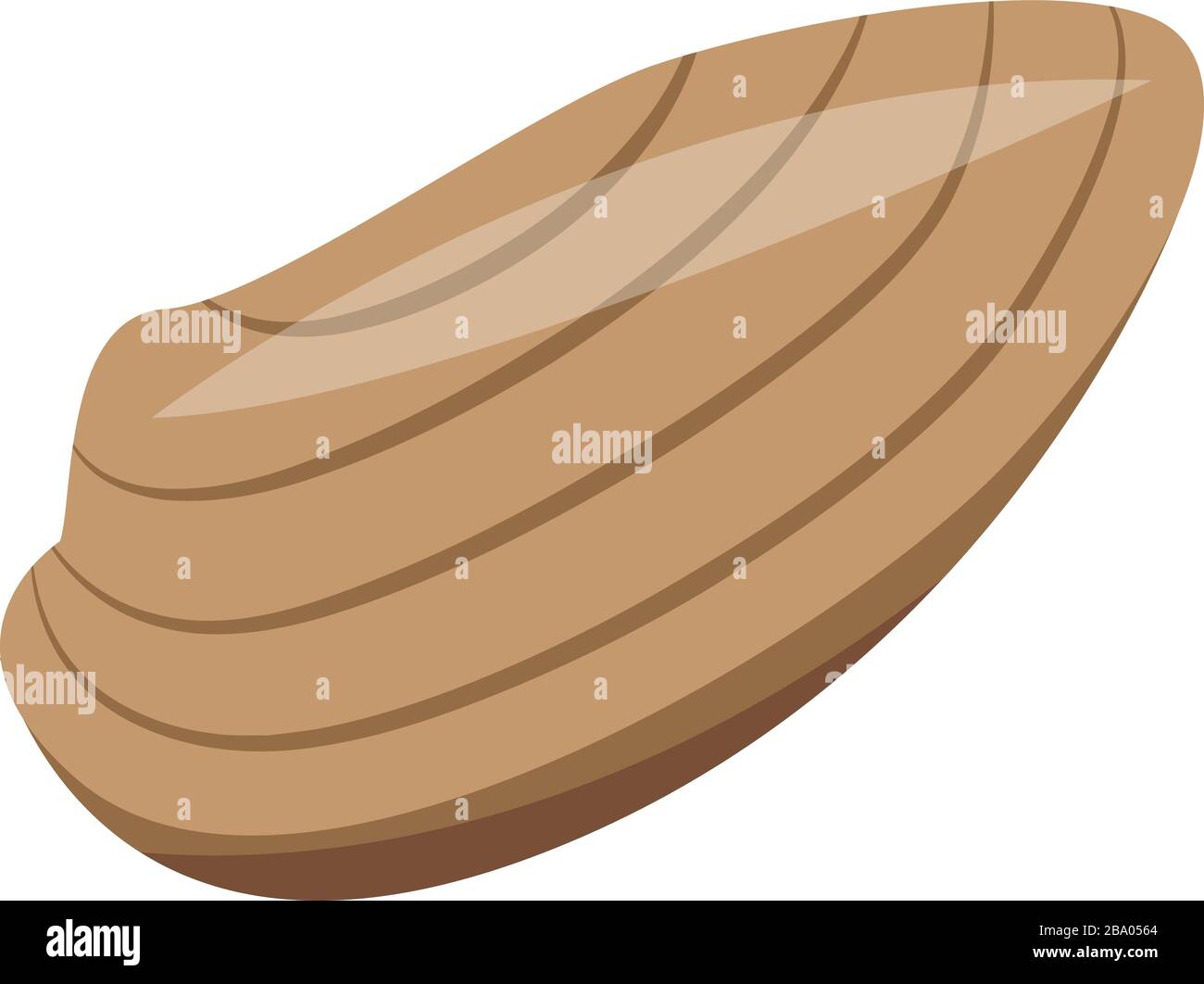Seafood clam icon, isometric style Stock Vector