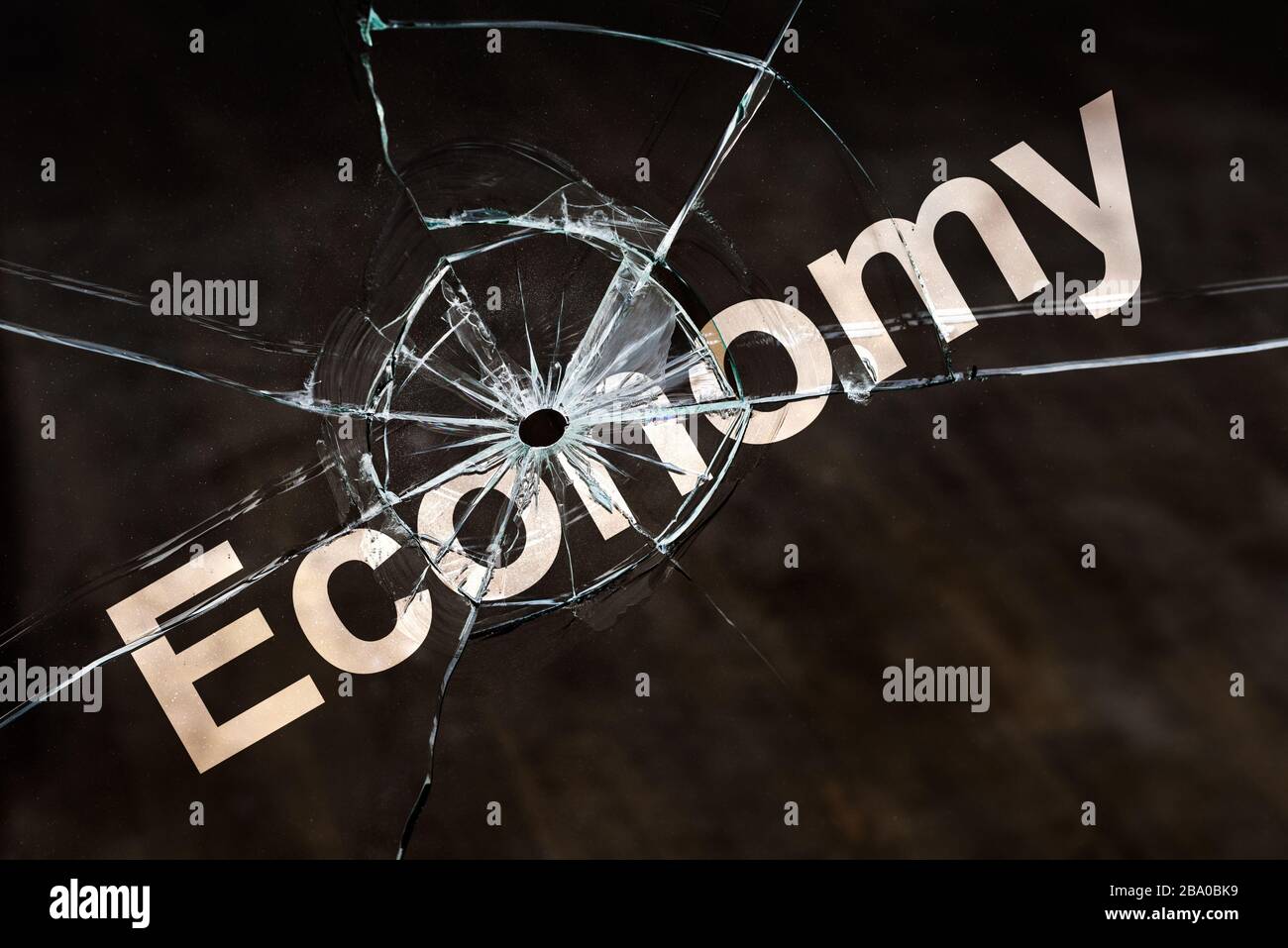 World financial crisis and collapse of the global economy Stock Photo
