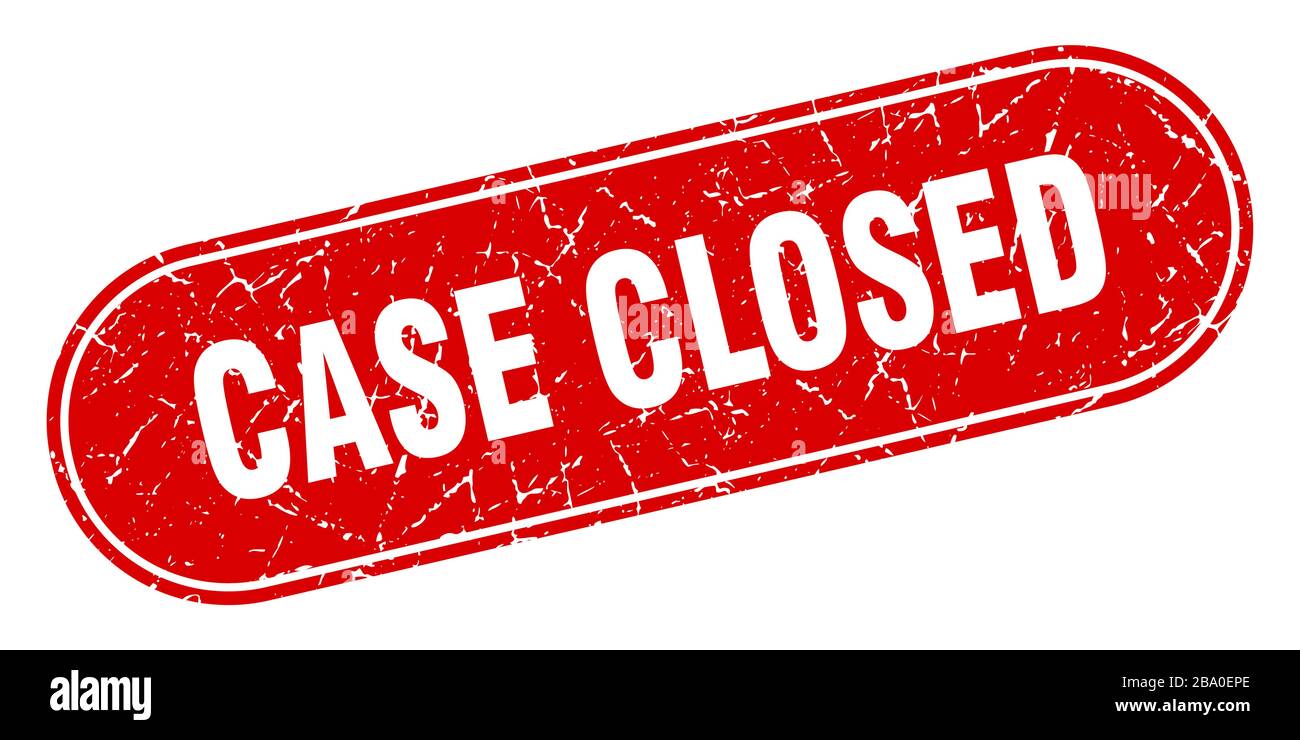 case closed sign. case closed grunge red stamp. Label Stock Vector