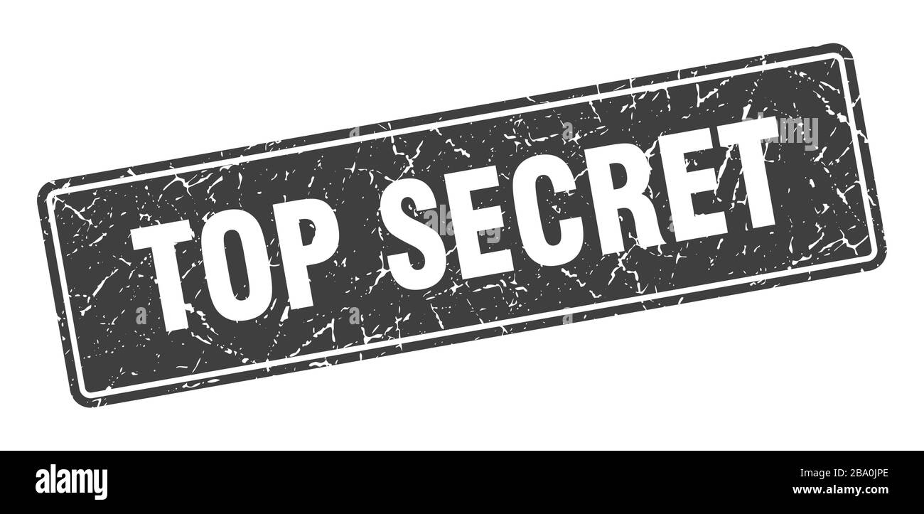 Top Secret Stamp Top Secret Vintage Gray Label Sign Stock Vector