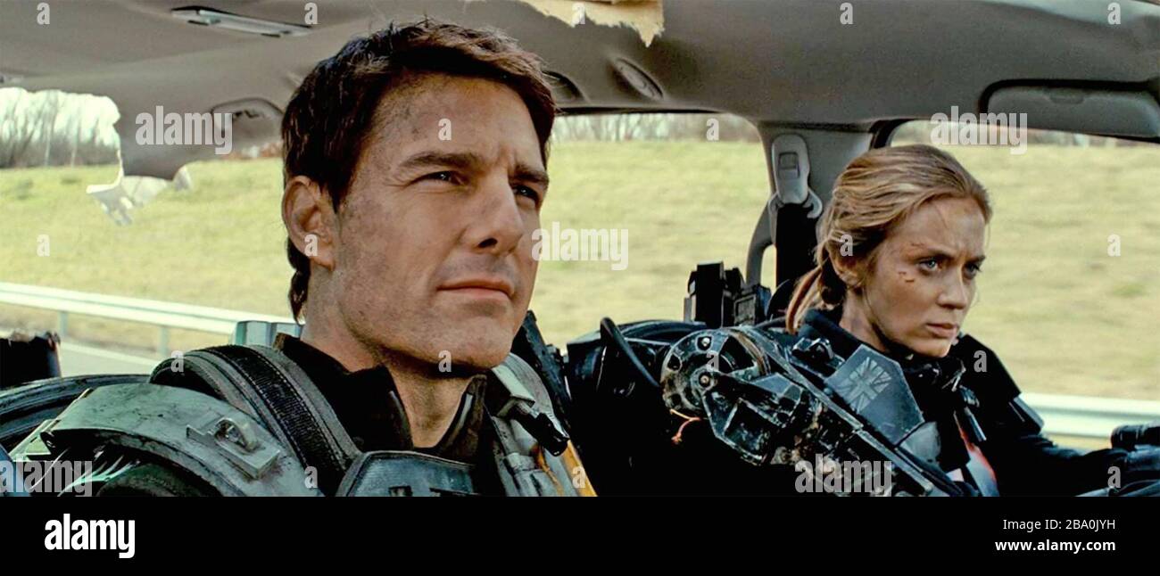 THE EDGE OF TOMORROW - LIVE DIE REPEAT 2014 Warner Bros film with Emily Blunt and Tom Cruise Stock Photo