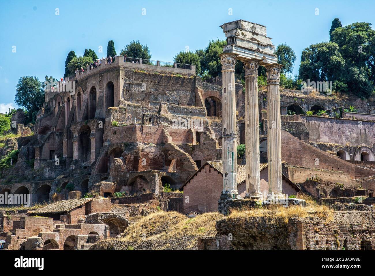 Roman Forum and Palatine Hill in Rome Stock Photo - Alamy