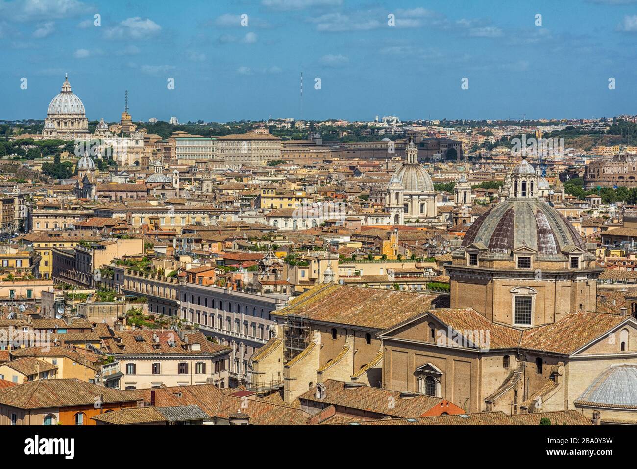 View Over Rome Blue sky over colosseum hi-res stock photography and images - Alamy