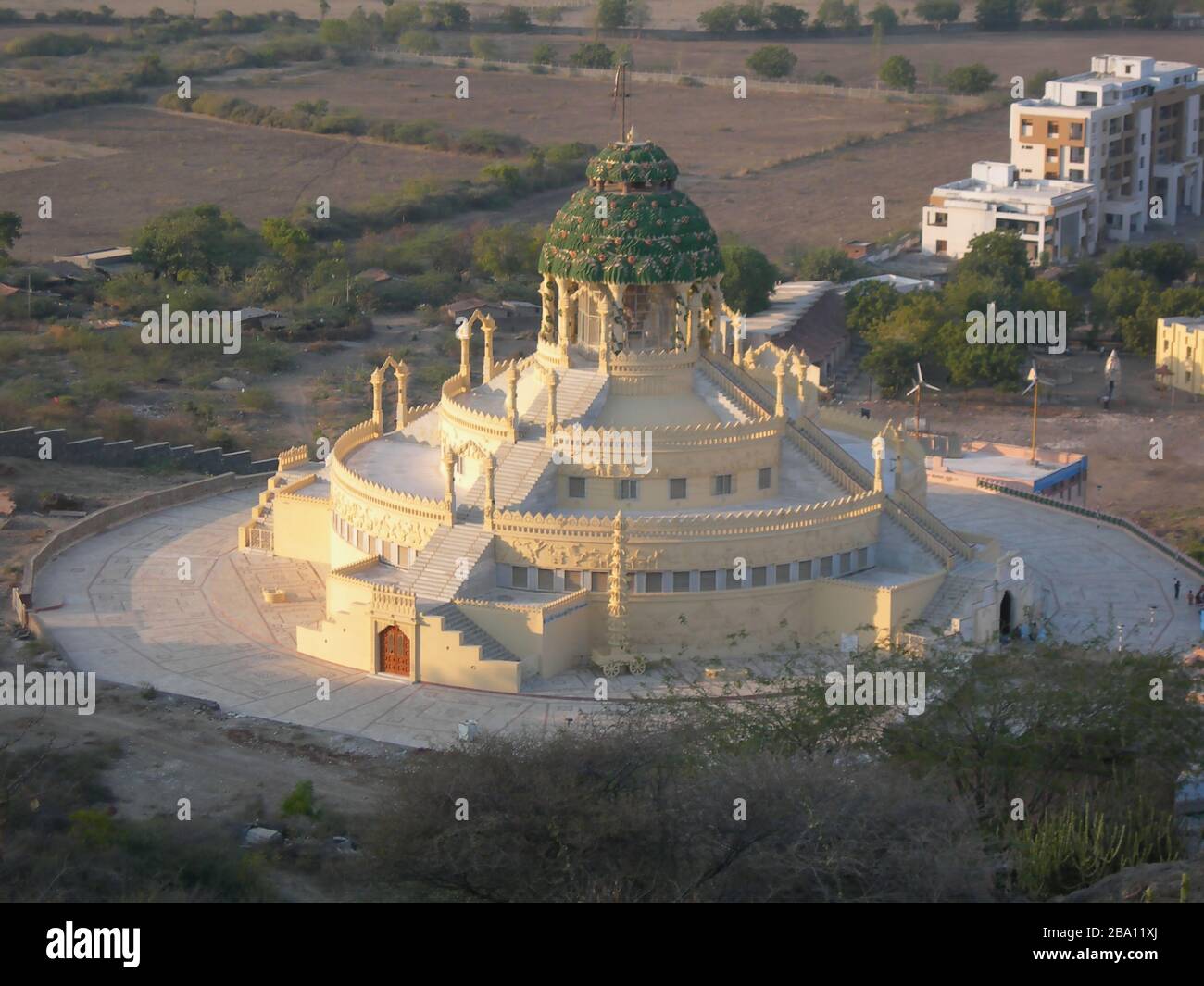Architecture of the Temple The main temple of Samosaran has an iconic image of Jain Idol made up of a fine piece of marble. Stock Photo