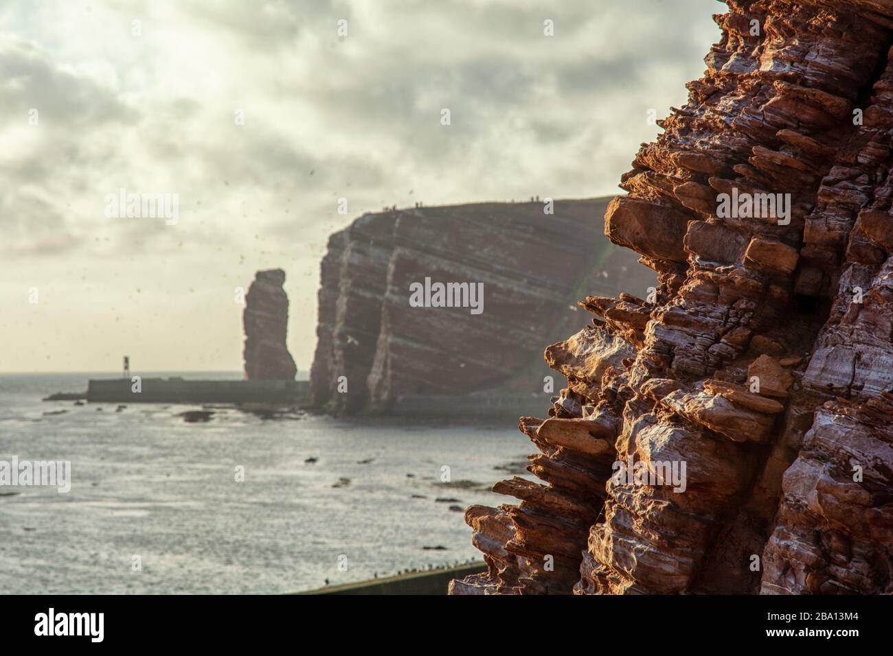 The Lange Anna on the offshore island of Helgoland in the German North Sea Stock Photo