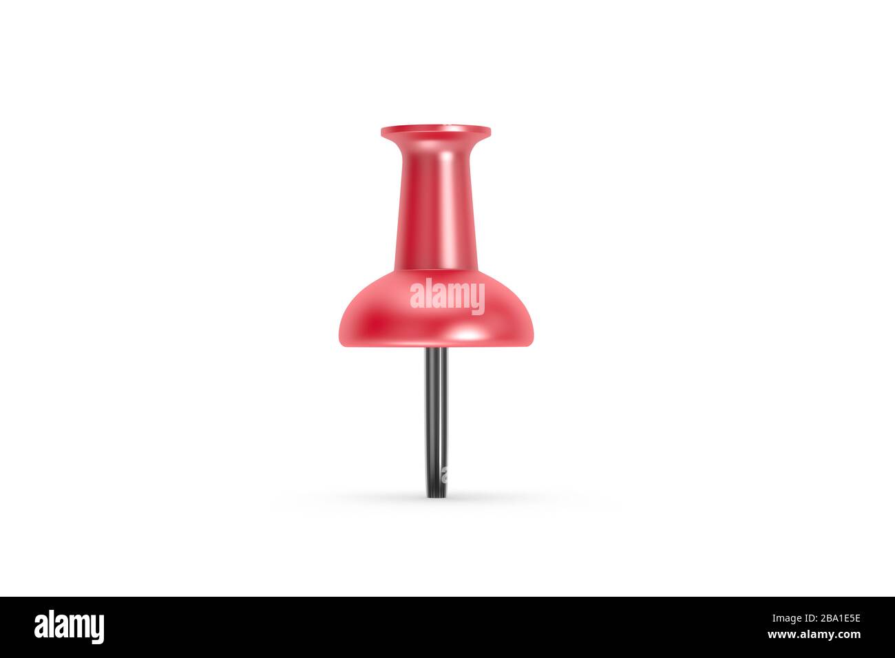 3d rendering, close up view of push pin, isolated on white background ...