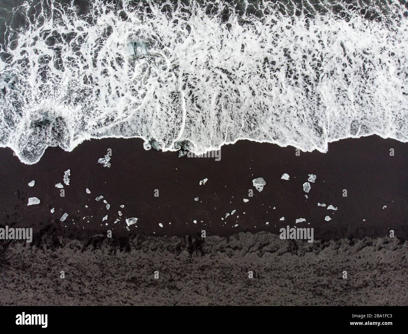 Aerial view of icelandic beach hi-res stock photography and images - Alamy