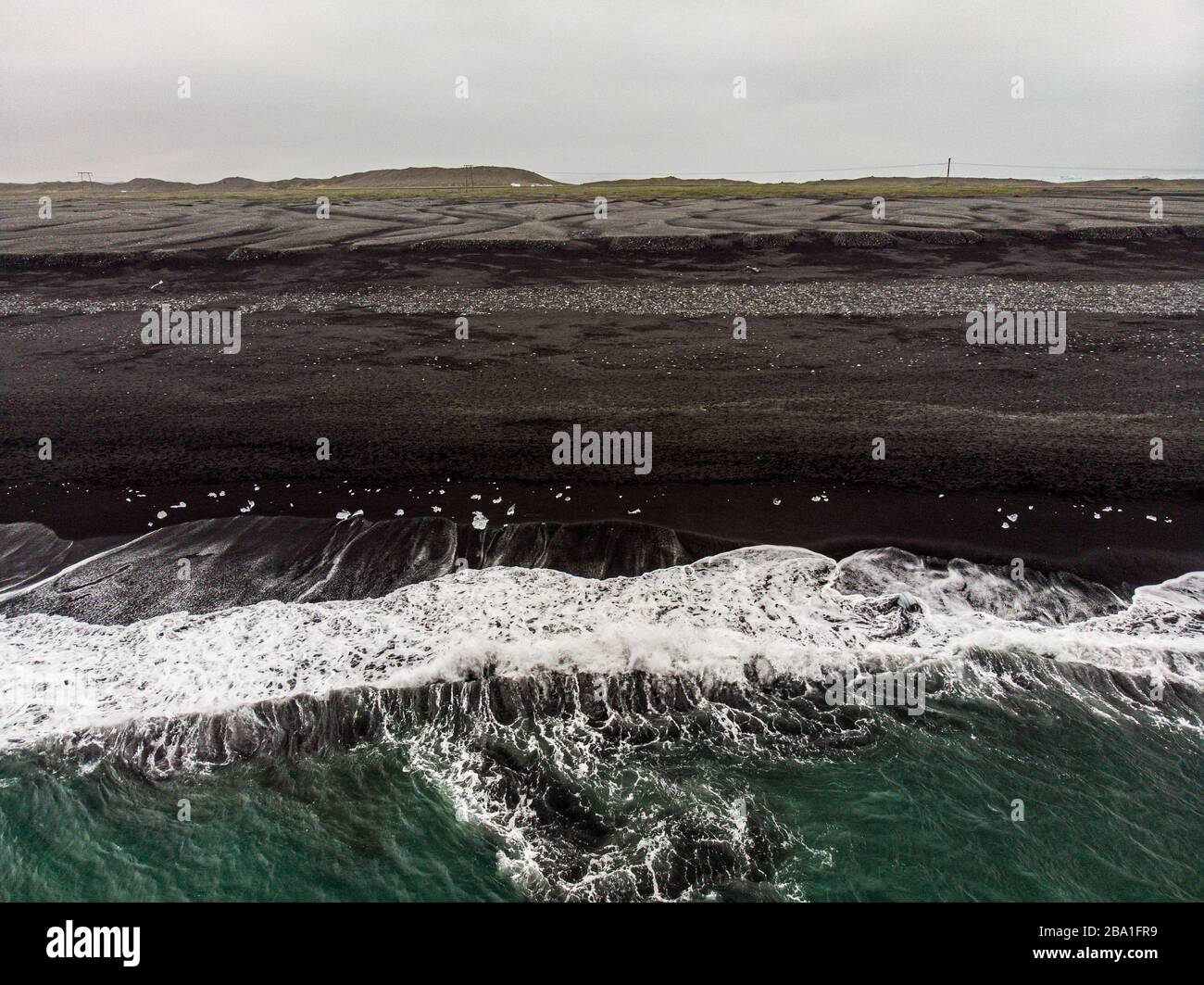 Aerial view of icelandic beach hi-res stock photography and images - Alamy