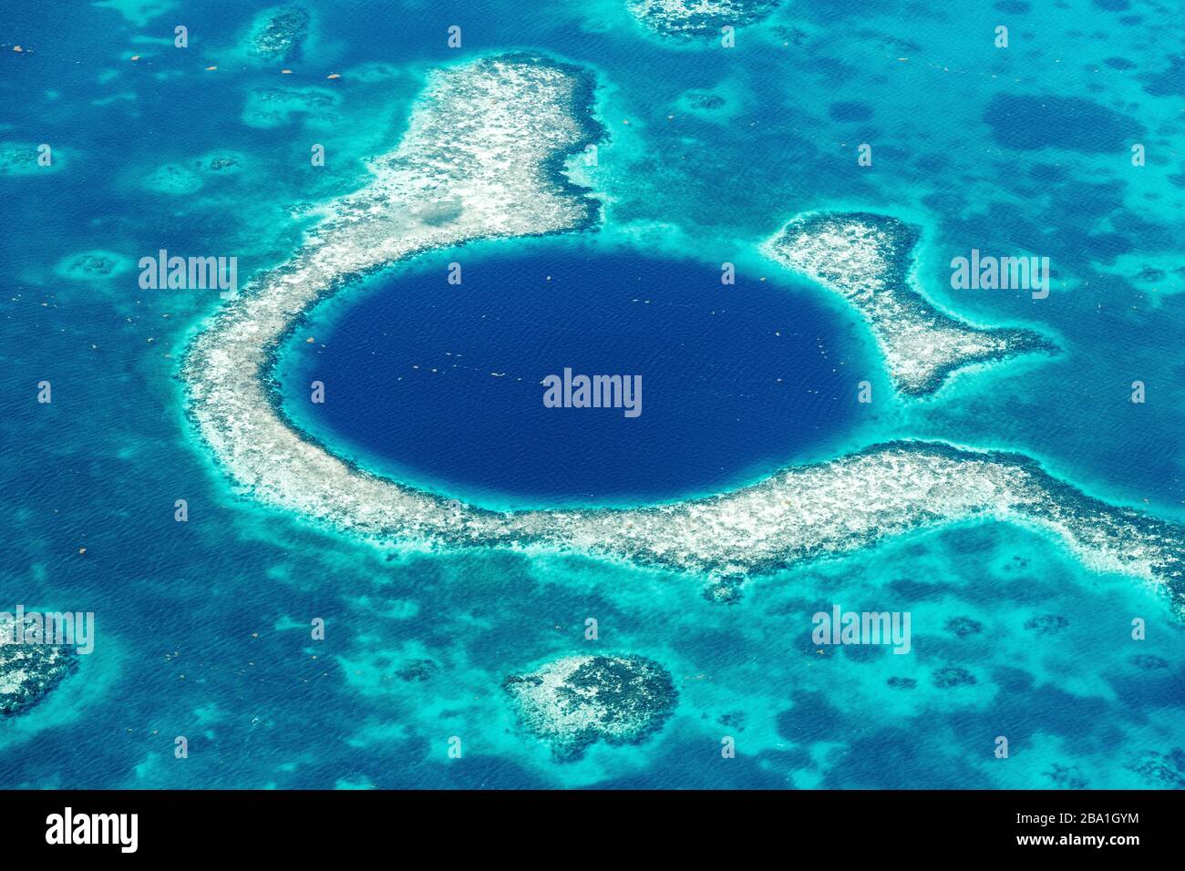 Blue Hole in Belize Stock Photo Alamy