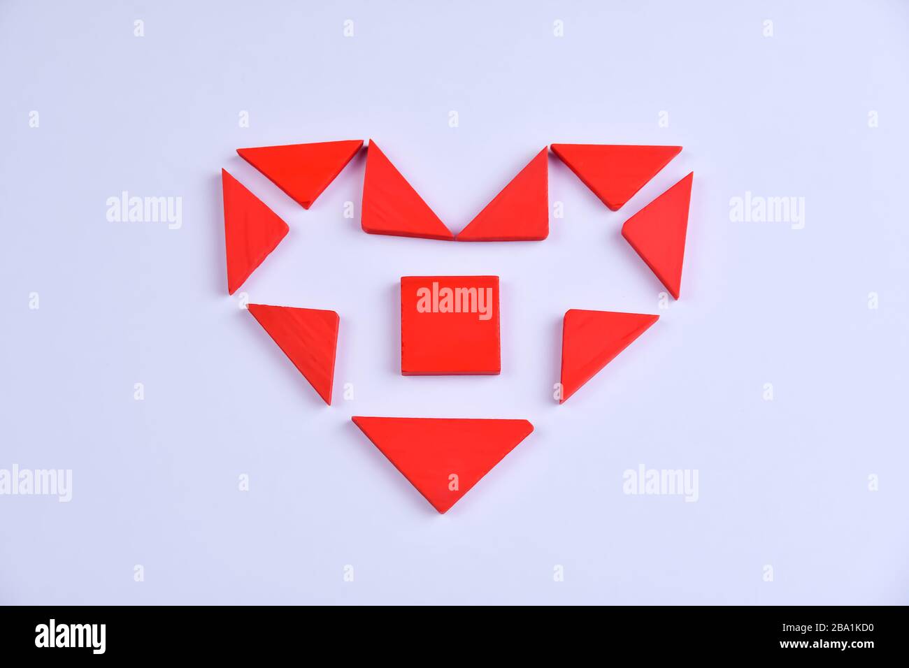 Red heart geometric shape hi-res stock photography and images - Alamy