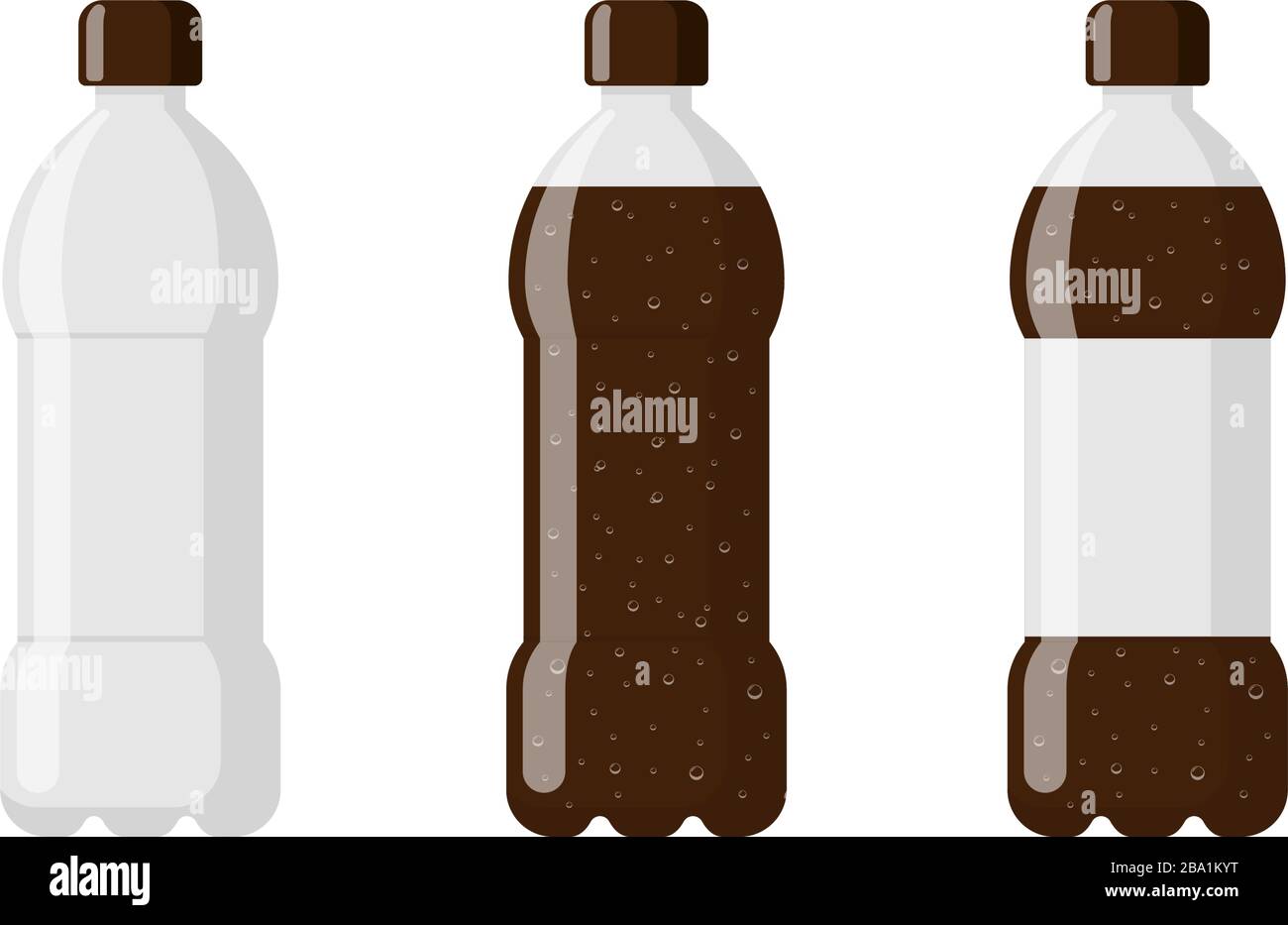 une petite bouteille en plastique sur fond blanc Photo Stock - Alamy